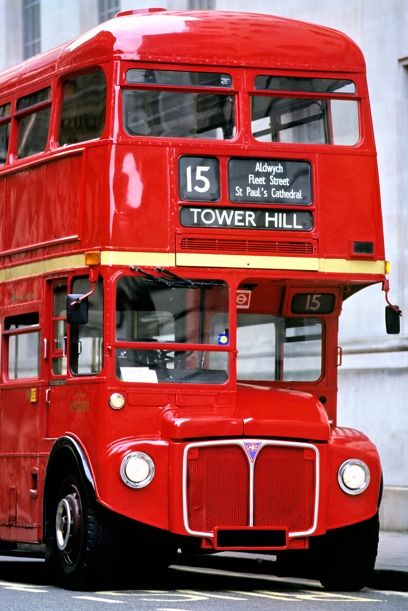 United Kingdom. England. London. The traditional Double Decker Red Bus by Marco Brivio