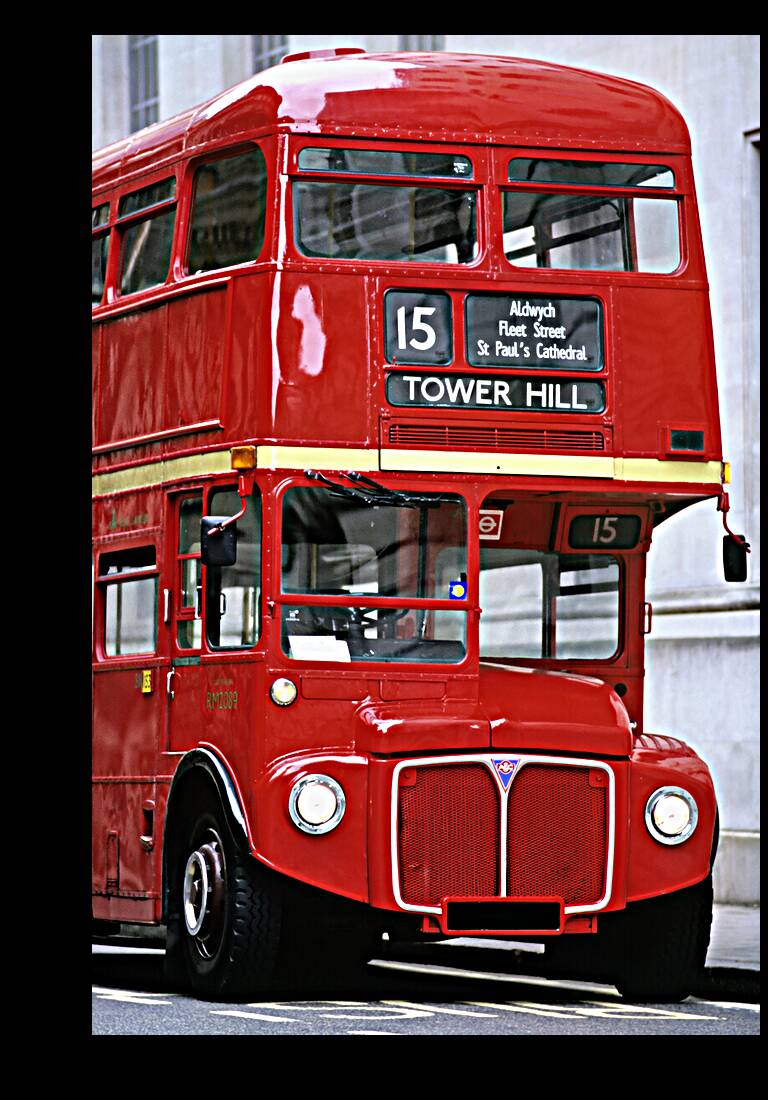 United Kingdom. England. London. The traditional Double Decker Red Bus by Marco Brivio