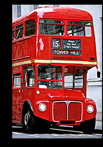 United Kingdom. England. London. The traditional Double Decker Red Bus by Marco Brivio