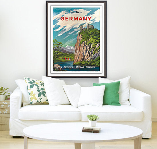 Germany Pan American World Airways vintage travel poster by VINTAGE POSTER